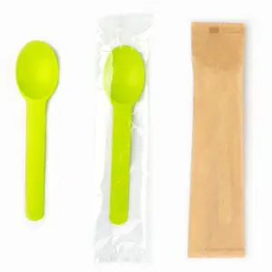 गर्म बिक्री अलग शैली दही आइस क्रीम प्लास्टिक चम्मच Biodegradable Cornstarch दही चम्मच पार्टी आधुनिक खाद्य सेवा