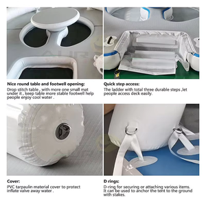 <span class=keywords><strong>Juego</strong></span> de agua al aire libre <span class=keywords><strong>juego</strong></span> de diversión piscina inflable flotador isla agua barco muelle plataforma - Product Image 3