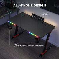 Table de jeu AOR avec plateau en fibre de carbone, structure stable en Z, bande lumineuse intégrée, vente en gros directe usine