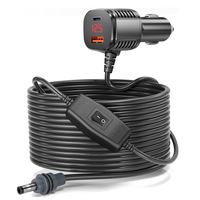 Cable de Alimentación 3 en 1 para Starlink Mini, 5M, 12V-24V, Adaptador de Encendedor de Cigarrillos a Cable de Alimentación CC con Puerto USB Tipo C
