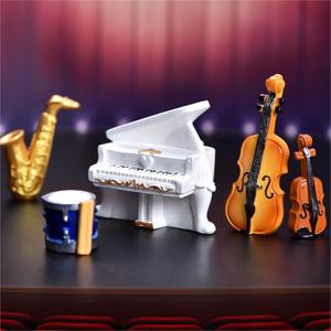 Instruments de musique de simulation : Piano, <span class=keywords><strong>Guitare</strong></span>, Miniatures créatives en résine, Décorations de table, Décorations de gâteaux en résine, Figurines de gâteau, Jouets - Product Image 2
