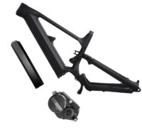Cadre en Fiber de carbone EMTB Enduro adapté au moteur Bafang Torque Mid Drive M510 M560 M600 Dengfu E10 Ebike Suspension complète AM Frame
