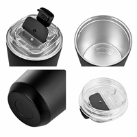 Gobelet isotherme réutilisable en acier inoxydable, anti-fuite, pour café, thé glacé, bière, boissons chaudes ou froides, avec couvercle