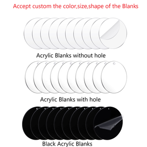 Acrylic Ornament Clear Blanks <strong>Tassels</strong> <strong>Key</strong> Chain Jump Rings <strong>for</strong> Vinyl Crafting DIY Keychain Double Sided Acrylic Charms - Product Image 3