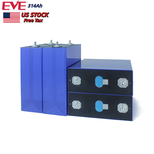 EU US Stock EVE Lifepo4 3.2V314Ah MB31 320Ah 280A 6000 Cycles Lifepo4 Battery Free Tax DDP for 15kWH Energy Home Solar Battery