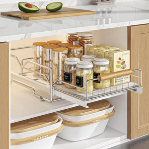 Support de rangement de la vaisselle <span class=keywords><strong>sous</strong></span> l'évier en acier inoxydable à 2 niveaux pour la cuisine Support pour <span class=keywords><strong>bac</strong></span> à eau Bols Étagère de séchage Support pour l'organisation de la vidange - Product Image 3