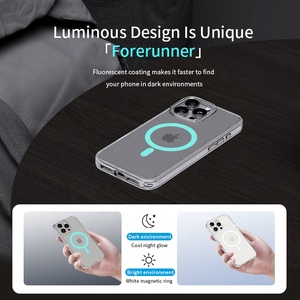 <span class=keywords><strong>Funda</strong></span> <span class=keywords><strong>Transparente</strong></span> para iPhone 16 Pro Max, Cubierta Magnética de TPU y PC, Brilla en la Oscuridad, <span class=keywords><strong>Funda</strong></span> <span class=keywords><strong>Transparente</strong></span> para iPhone 16 - Product Image 2