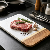 Assiettes en bois d'acacia blanc, écologiques, pour la cuisine, service personnalisé