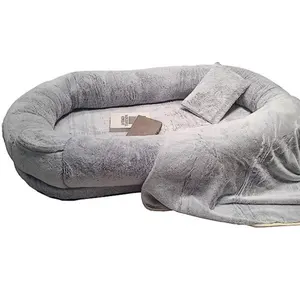 Ropa de cama para perros, ropa de cama de tamaño largo, calmante y lavable