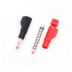 Phích cắm chuối an toàn 4mm với vỏ bọc trong suốt có thể thu vào, có thể xếp chồng lên nhau và có thể mở rộng, Phích Cắm đèn lồng điện áp cao bằng đồng nguyên chất - Product Image 1