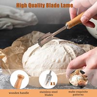 Kits de démarrage au levain personnalisés Panier en rotin indonésien pour l'épreuvage du pain avec doublures Kits de brosses pour fouet à pâte
