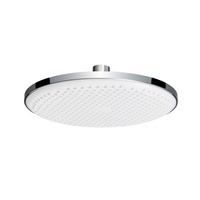 Pommeau de douche rond chromé de 9 pouces avec raccord à rotule en plastique de 1/2 pouce, buses de nettoyage par frottement, accessoires de robinetterie de salle de bain, pommeau de douche