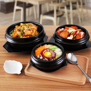 Olla de Cerámica Coreana de Alta Calidad con Logotipo Personalizado, para Sopa Miso, Guisos y Bibimbap, Tazón de Piedra Versátil - Product Image 4