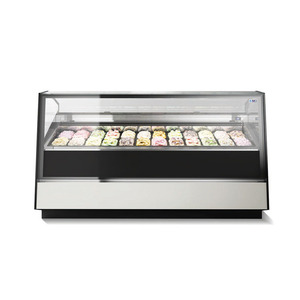 Vitrina Refrigerada Inclinada para Gelato, Exhibidor Comercial de Helados, Gabinete para Exhibición de Yogurt Congelado - Product Image 4
