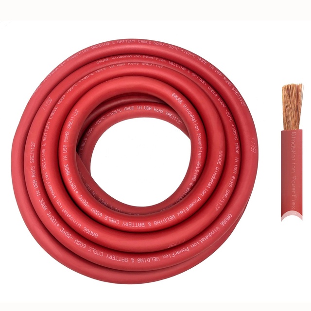 Rubber Insulated Stranded Copper Cable 1/0 2/0 3/0 AWG 450/750V Flexible 35/50/70 Sq mm Electric Mini Welding Lead
