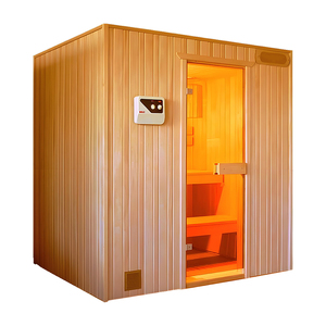 Sauna Comercial Interior para 2 Personas, 4 Personas, Cabina de Cedro Rojo, Sauna Clásica de Leña Infrarroja - Product Image 6
