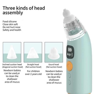 Aspirateur nasal pour bébé avec logo personnalisé, sans BPA, aspirateur nasal avec batterie rechargeable, aspiration nasale - Product Image 2
