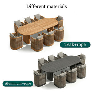 YORLLA Set <span class=keywords><strong>da</strong></span> Pranzo <span class=keywords><strong>da</strong></span> Giardino in Teak Moderno Personalizzato, Produttore all'Ingrosso di <span class=keywords><strong>Tavoli</strong></span> e Sedie <span class=keywords><strong>da</strong></span> <span class=keywords><strong>Esterno</strong></span> <span class=keywords><strong>Resistenti</strong></span> <span class=keywords><strong>alle</strong></span> <span class=keywords><strong>Intemperie</strong></span> - Product Image 2