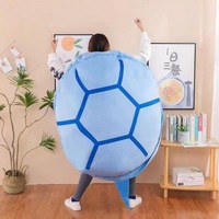 2024 drôle Tiktok populaire doux géant sol lit canapé peluche en forme d'animal oreillers portable en peluche tortue coquille jouets