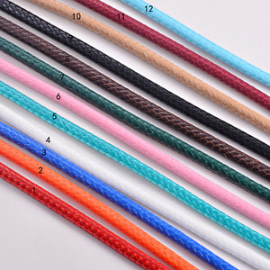 가죽 목걸이 끈과 클라스프, 남녀용 스테인리스 스틸 클라스프가 있는 꼬임 로프 목걸이 - Product Image 3