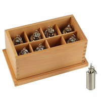 Shf SE026 — bouteilles thermiques avec boîte en bois, jouet éducatif, sensoriel montessori