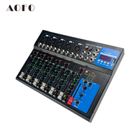 Console de mixage audio professionnelle AOFO F7 à 7 canaux, table de mixage sonore USB pour la maison, le bar, la scène