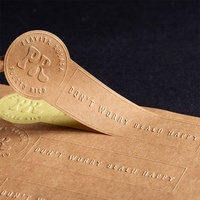 Autocollant découpé sur mesure, étiquette en papier gaufré 3D pour bouteille de vin, cosmétiques et emballages de marques cadeaux, certifié FSC