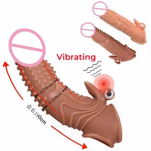 음핵 자극 수탉 확대 확장 콘돔 남성 페니스 슬리브 실리콘 페니스 콘돔