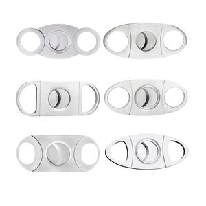 WELLFLYER CICU-046 Personalized <strong>Cigar</strong> Accessories Stainless Steel Double Blade <strong>Cigar</strong> Scissors <strong>Cutter</strong> <strong>Cigar</strong> Sets with Custom logo - Product Image 2