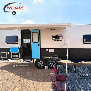 Wecare Camper Van Travel Trailer Pop Top Caravan With Awning Mobile Caravan Offroad Off Road Camper Trailer Camping Car