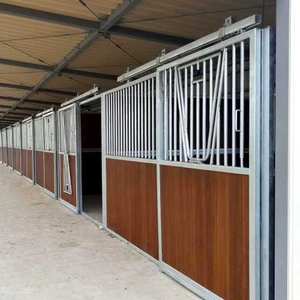 Stalle de cheval autoportante Panneau avant stable Boîte en acier de bambou fabriquée avec Extrieur <span class=keywords><strong>Chevaux</strong></span> pour les fermes État neuf pour cheval - Product Image 6
