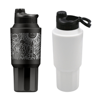 Tasse écologique en acier inoxydable 304 de 50oz tasse thermos isolée du froid de grande capacité tasse de voyage en plein air avec poignée