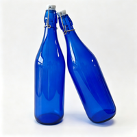 Bouteilles en verre vides en gros, bouteilles de boissons avec couvercles à clipser pour une conservation hermétique des enzymes, bouteilles de lait, jus, vin de fruits
