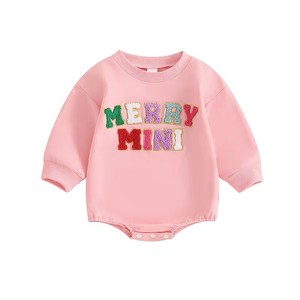 Sudadera Romper de Invierno para Bebé Niña con Bordado Sherpa, Estilo Burbuja - Product Image 3