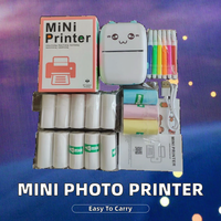 Mini Impresora Portátil de Fotos y Recibos, con Batería Recargable, 203DPI, Regalo para Niños, Impresión de Etiquetas para el Hogar y el Trabajo