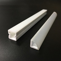 Boîtier de tube de lumière led en acrylique, extrusion co, profil pmma, polycarbonate, diffuseur double couleur, couvercle de lampe, lentille linéaire de cheminée
