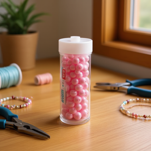 ILAN Abalorio Perline rosa da 8 mm per la creazione di gioielli, confezione da 12 pezzi - Product Image 2