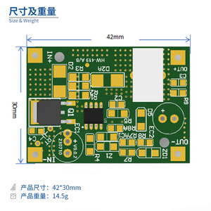 โมดูลจ่ายไฟแบบสเต็ปดาวน์ DC 9-120V อินพุต 5V 12V เอาต์พุต 3A ตัวแปลงกระแสไฟสูงแบบติดตั้งบนบอร์ด - Product Image 3