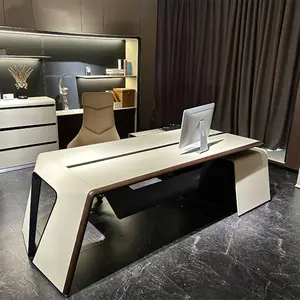 modern Luxury Office Furniture office furniture MDF L Shaped desk High Quality Manager CEO Boss Table Executive Office DesK