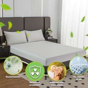 Sábana Antibacteriana y Antiestática, 95% Algodón Orgánico, 5% Fibra de Plata, para Sábanas Ajustables, Hotel y Hogar, 400 Hilos - Product Image 3