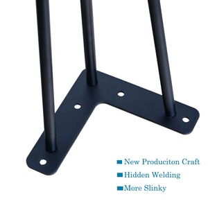 Nouveau Design Prix Usine Durable En Métal Noir 16 28 Pouces 3 Tige BRICOLAGE Banc Chaises de Table Basse Jambes En Épingle À <span class=keywords><strong>Cheveux</strong></span> - Product Image 2