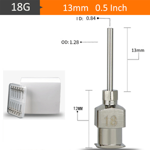 Puntas de Metal de Alta Precisión de 13 mm (0.5 Pulgadas), Agujas de Acero Inoxidable con Conexión Luer Lock para Dispensar Pegamento Adhesivo, <span class=keywords><strong>TIPS</strong></span> 8G-30G - Product Image 5