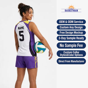 Ensemble d'uniformes de beach-volley personnalisés, protection UV, <span class=keywords><strong>maillot</strong></span> de beach-volley imprimé pour équipe, femmes, hommes, vêtements de sport personnalisés - Product Image 1