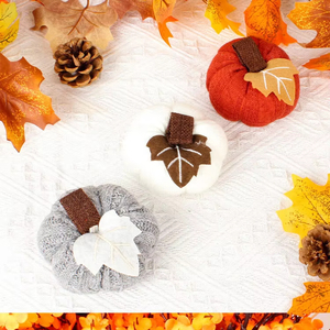 La zucca artificiale ha lavorato a maglia soffice <span class=keywords><strong>lana</strong></span> ornamenti di zucca riutilizzabili per la casa festa del ringraziamento del raccolto decorazioni di Halloween - Product Image 1