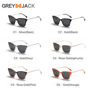 Gafas de Sol para Mujer Grey Jack, Marco de Acero Inoxidable, Lentes TAC, Protección Anti-UV, Polarizadas, Protección Contra Luz Azul, Visión Nocturna, Espejo - Product Image 5