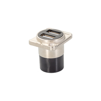 Châssis de panneau à vis de Type D montage mural en alliage de zinc Double Usb2.0 femelle à femelle connecteur adaptateur coupleur