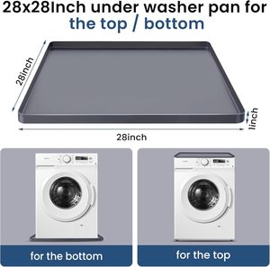 Bandeja de Silicona para Lavadora, 68 x 68 cm, con Borde Elevado, Antideslizante, para Protección del Suelo - Product Image 2