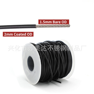 Stainless Steel Cable With Plastic Coating Black Wire <b>Rope</b> Coupling For <b>Lighting</b> Hanging And Climbing Hooks Tensioner Kit - Product Image 3