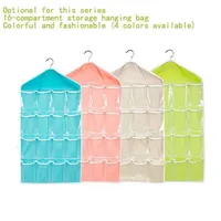 Sac de rangement mural suspendu pliable transparent imperméable à 16 compartiments pour chaussettes, sous-vêtements, accessoires de voyage