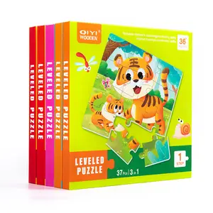 New Kids 3 In 1 조기 교육 접는 퍼즐 책 만화 농장 동물 교통인지 다른 테마 종이 직소 장난감
